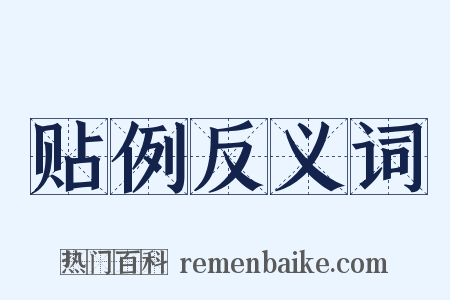 贴例反义词是什么意思的图片